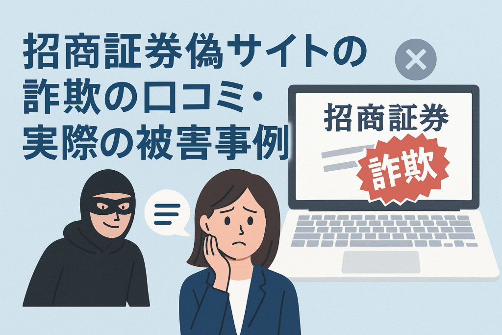 招商証券偽サイトの詐欺の口コミ・実際の被害事例