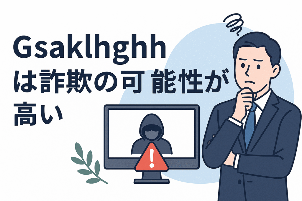 Gsaklhghhは詐欺の可能性が高い