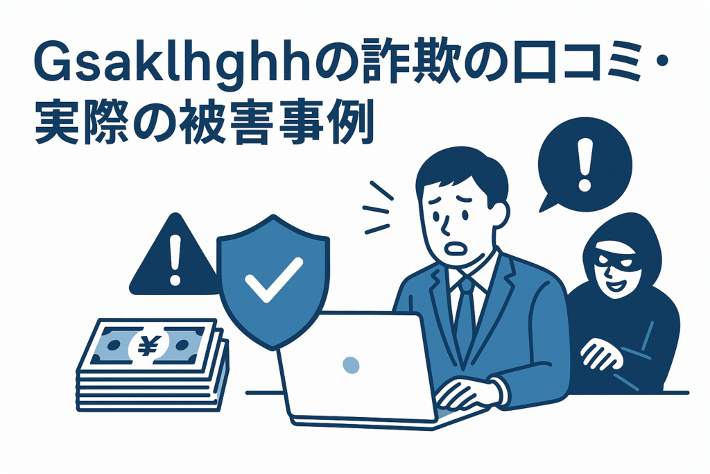 Gsaklhghhの詐欺の口コミ・実際の被害事例