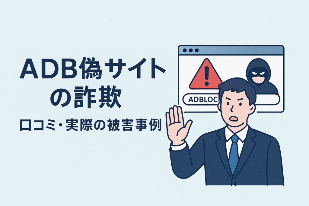ADB偽サイトの詐欺の口コミ・実際の被害事例