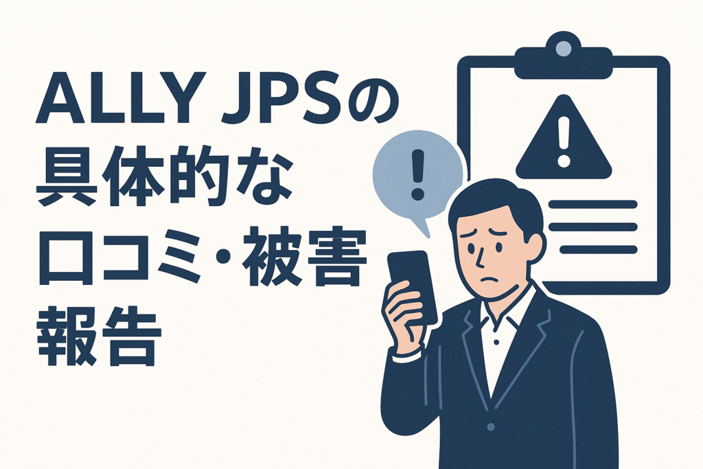 ALLY JPSの具体的な口コミ・被害報告