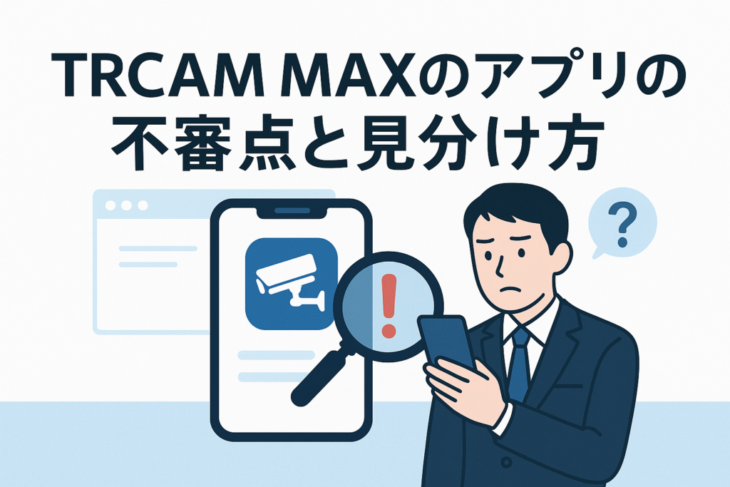 TRCAM MAXのアプリの不審点と見分け方