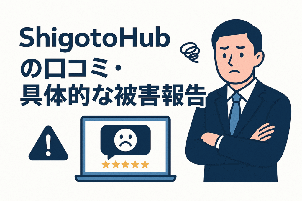 ShigotoHubの口コミ・具体的な被害報告