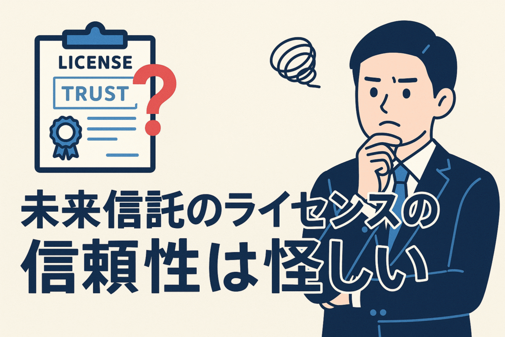 未来信託のライセンスの信頼性は怪しい
