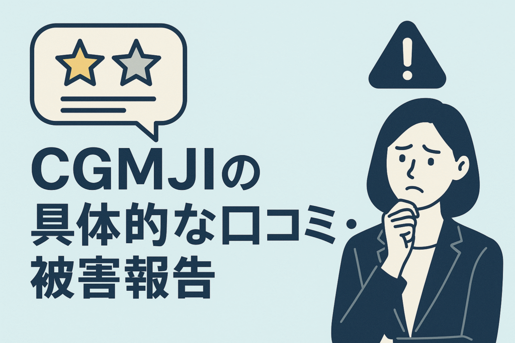 CGMJIの具体的な口コミ・被害報告