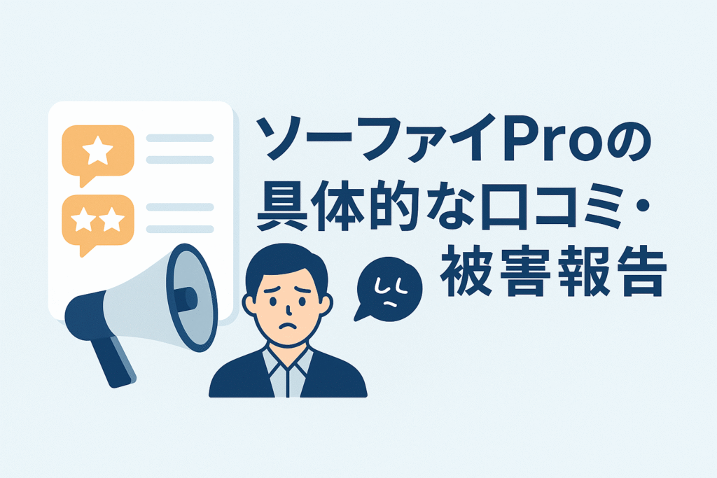 ソーファイProの具体的な口コミ・被害報告