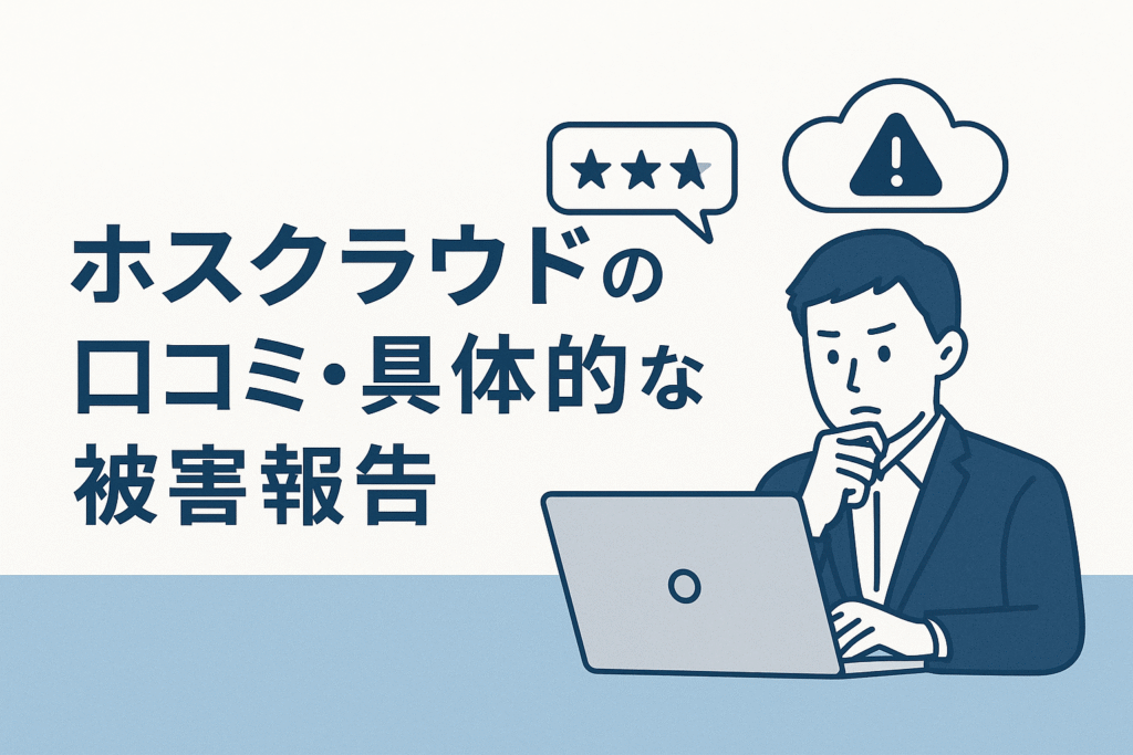 ホスクラウドの口コミ・具体的な被害報告