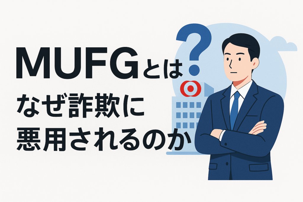 MUFGとは？なぜ詐欺に悪用されるのか