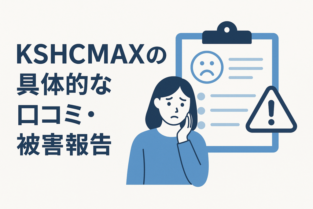KSHCMAXの具体的な口コミ・被害報告