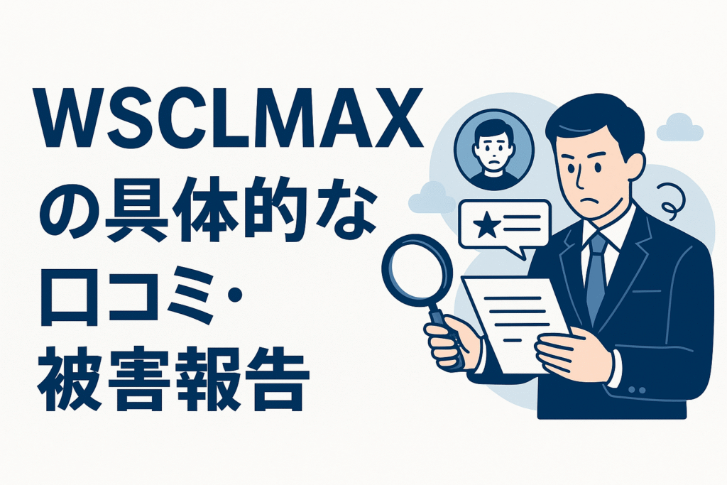 WSCLMAXの具体的な口コミ・被害報告