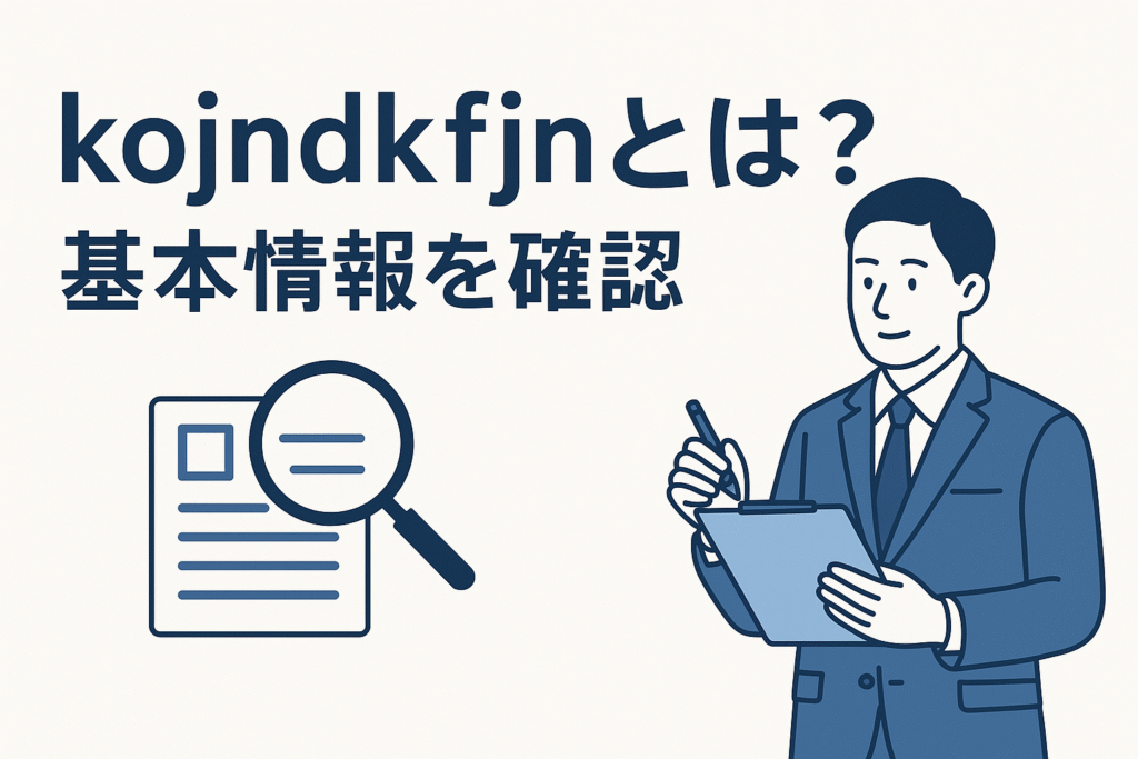 kojndkfjnとは?基本情報を確認