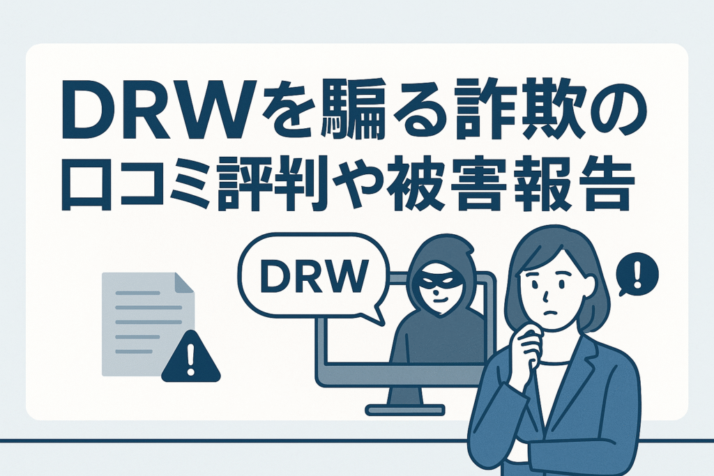 DRWを騙る詐欺の口コミ評判や被害報告