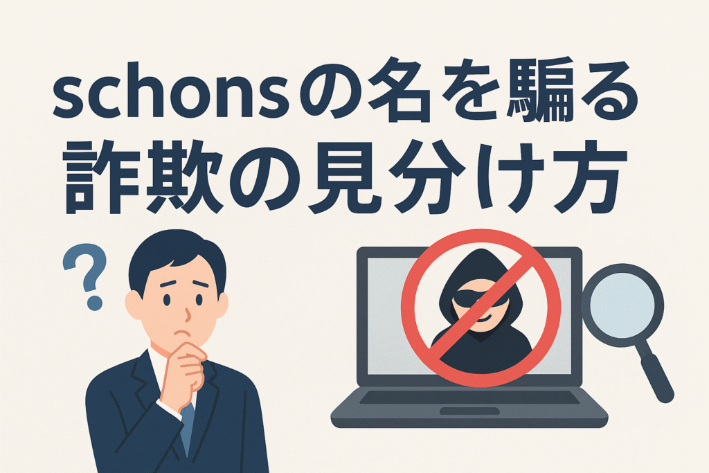 schonsの名を騙る詐欺の見分け方