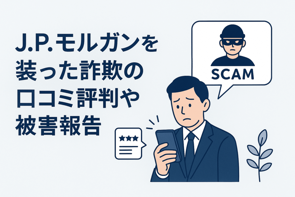 J.P.モルガンを装った詐欺の口コミ評判や被害報告