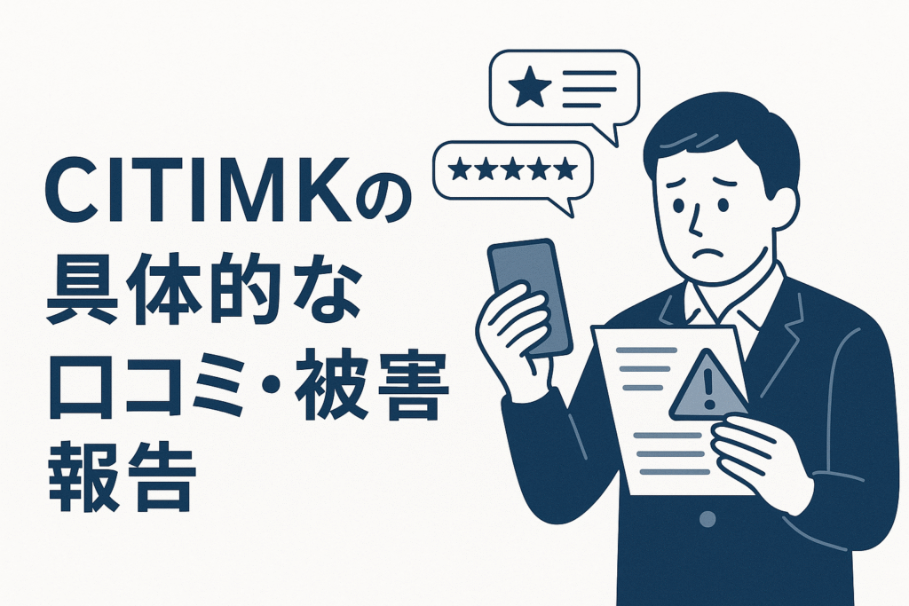 CITIMKの具体的な口コミ・被害報告