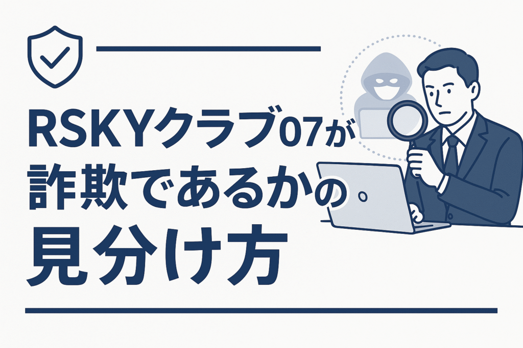 RSKYクラブ07が詐欺であるかの見分け方