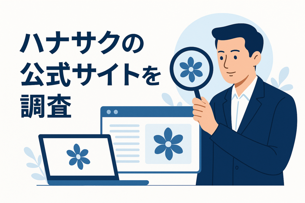 ハナサクの公式サイトを調査