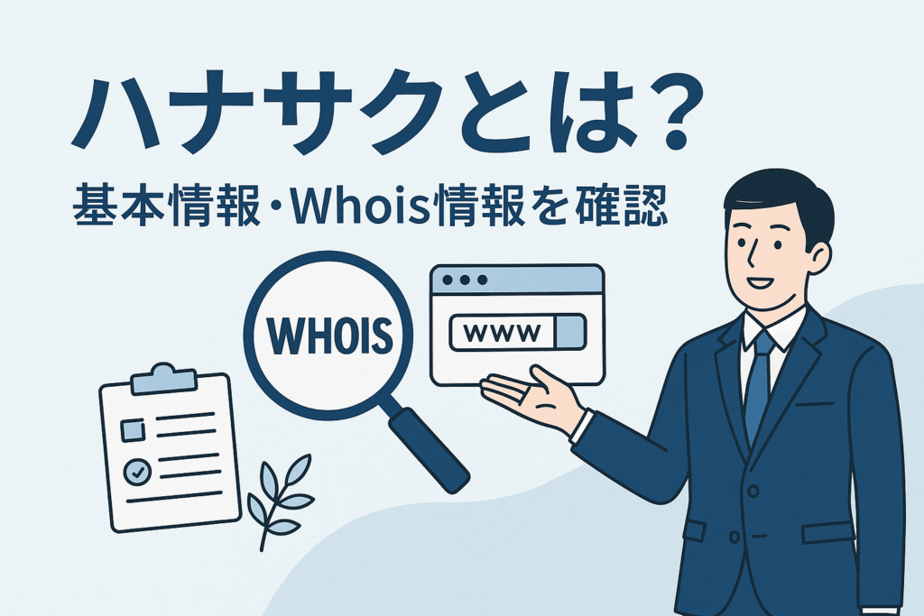 ハナサクとは？基本情報・Whois情報を確認