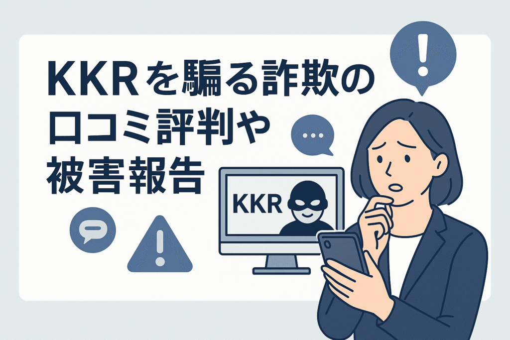 KKRを騙る詐欺の口コミ評判や被害報告