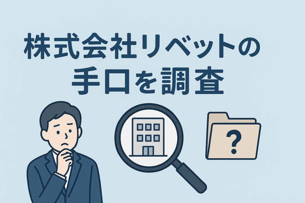 株式会社リベットの手口を調査