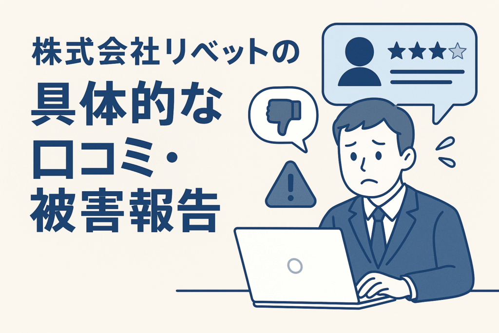 株式会社リベットの具体的な口コミ・被害報告