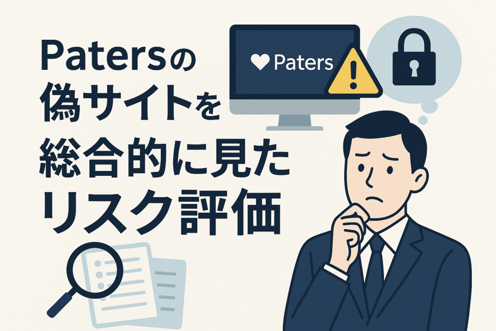 Patersの偽サイトを総合的に見たリスク評価