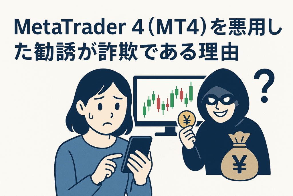 MetaTrader 4(MT4)を悪用した勧誘が詐欺である理由