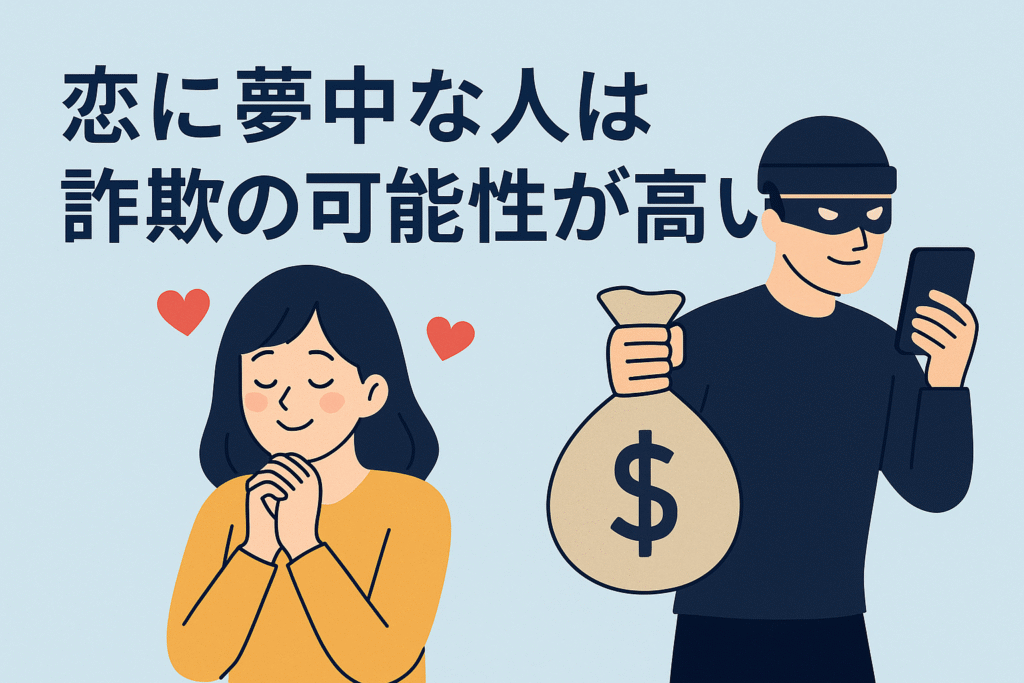 恋に夢中な人は詐欺の可能性が高い