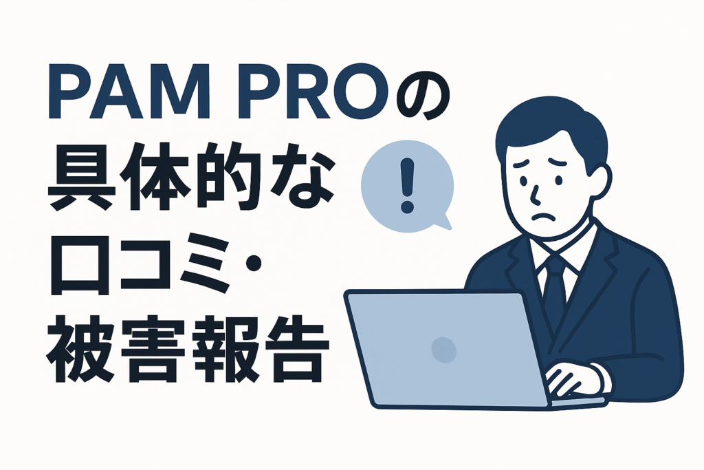 PAM PROの具体的な口コミ・被害報告