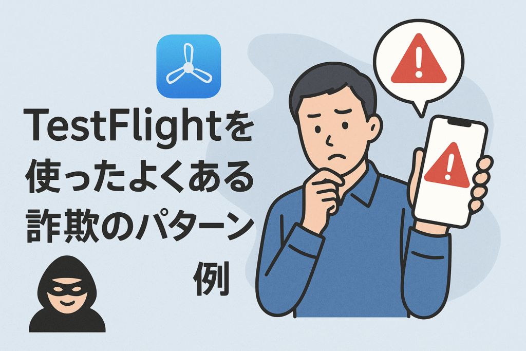 TestFlightを使ったよくある詐欺のパターン例