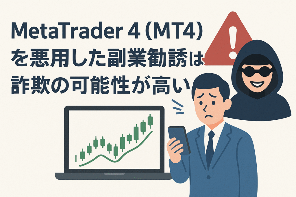 MetaTrader 4(MT4)を悪用した副業勧誘は詐欺の可能性が高い