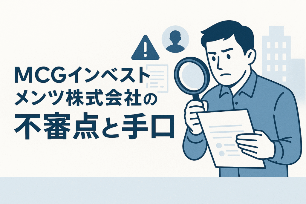 MCGインベストメンツ株式会社の不審点と手口