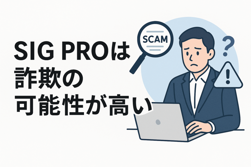 SIG PROは詐欺の可能性が高い