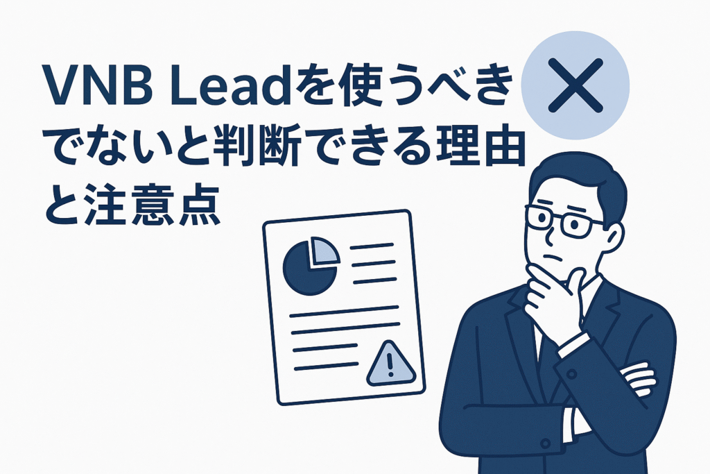 VNB Leadを使うべきでないと判断できる理由と注意点