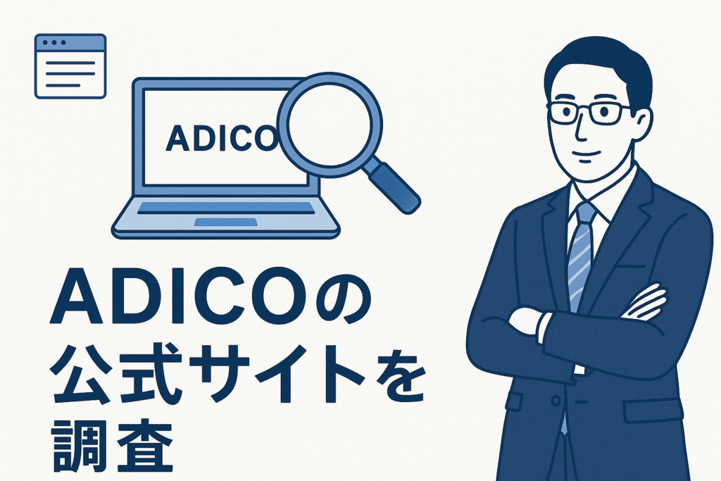 ADICOの公式サイトを調査
