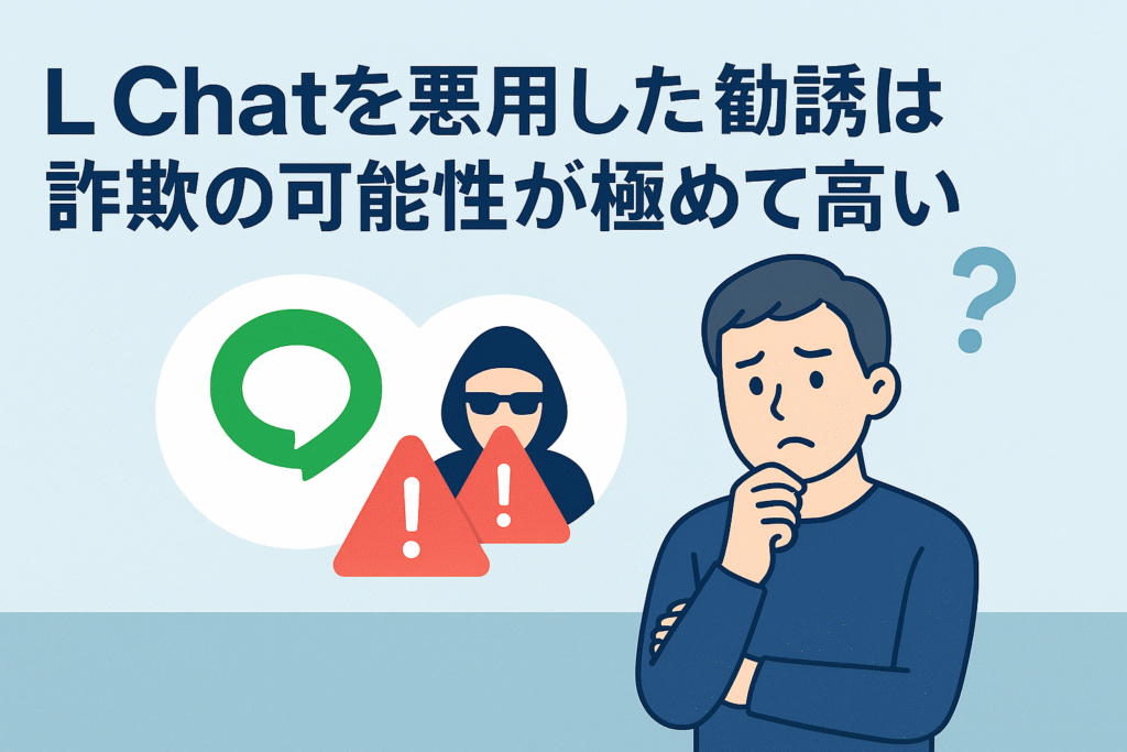L Chatを悪用した勧誘は詐欺の可能性が極めて高い