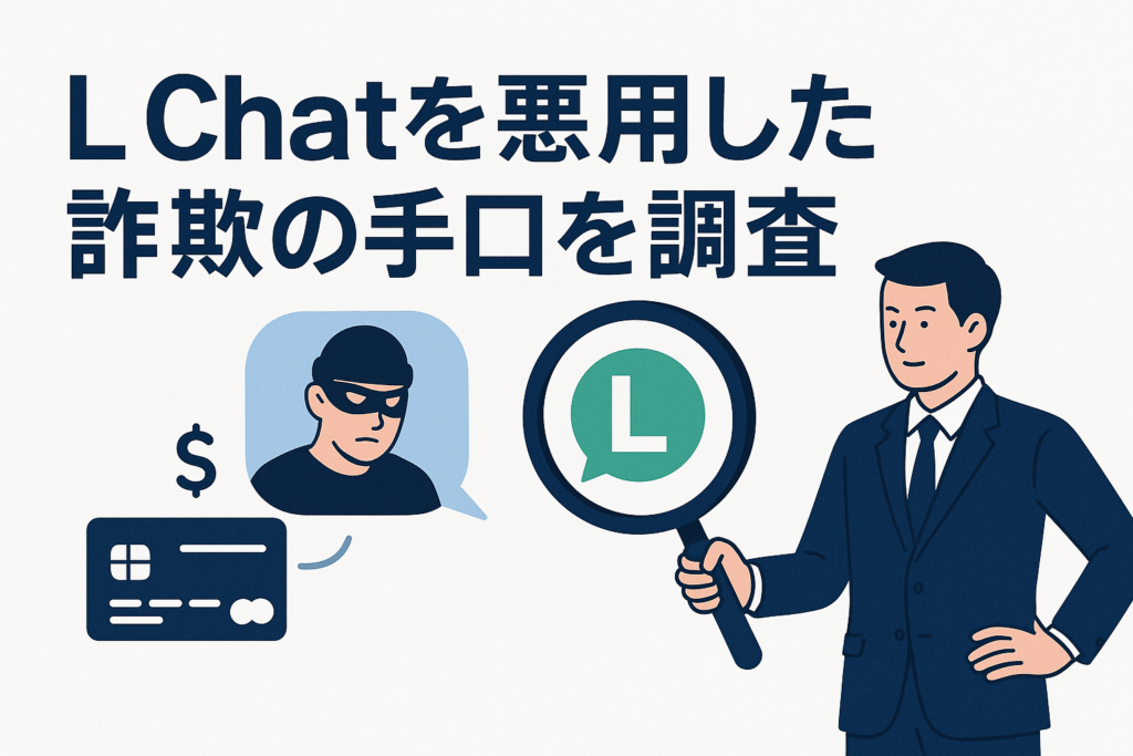 L Chatを悪用した詐欺の手口を調査