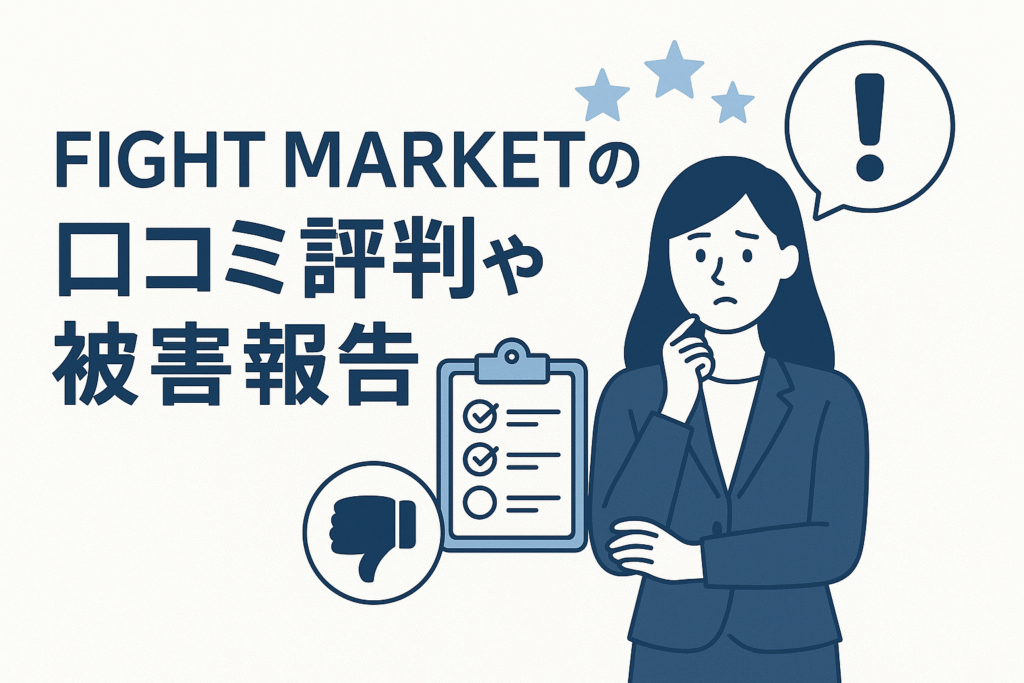 FIGHT MARKETの口コミ評判や被害報告