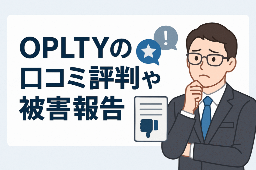 OPLTYの口コミ評判や被害報告