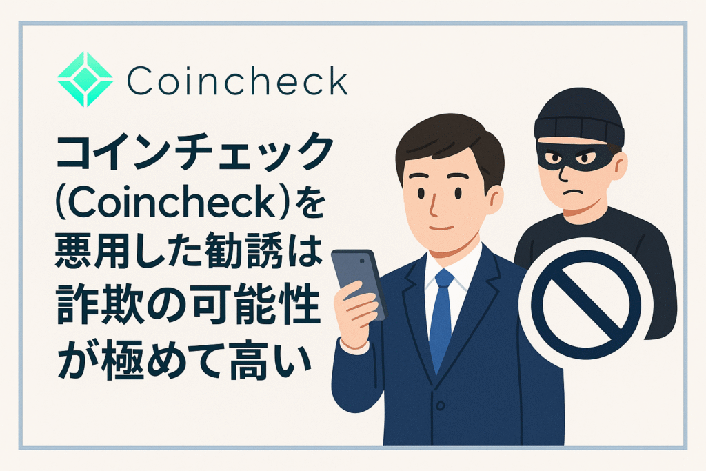 コインチェック（Coincheck）を悪用した勧誘は詐欺の可能性が極めて高い