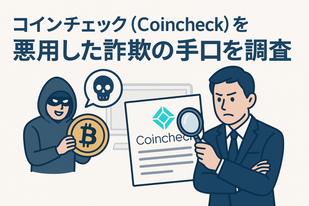 コインチェック（Coincheck）を悪用した詐欺の手口を調査