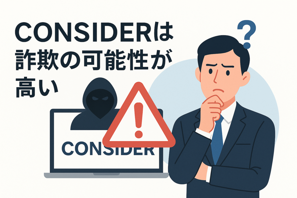 CONSIDERは詐欺の可能性が高い