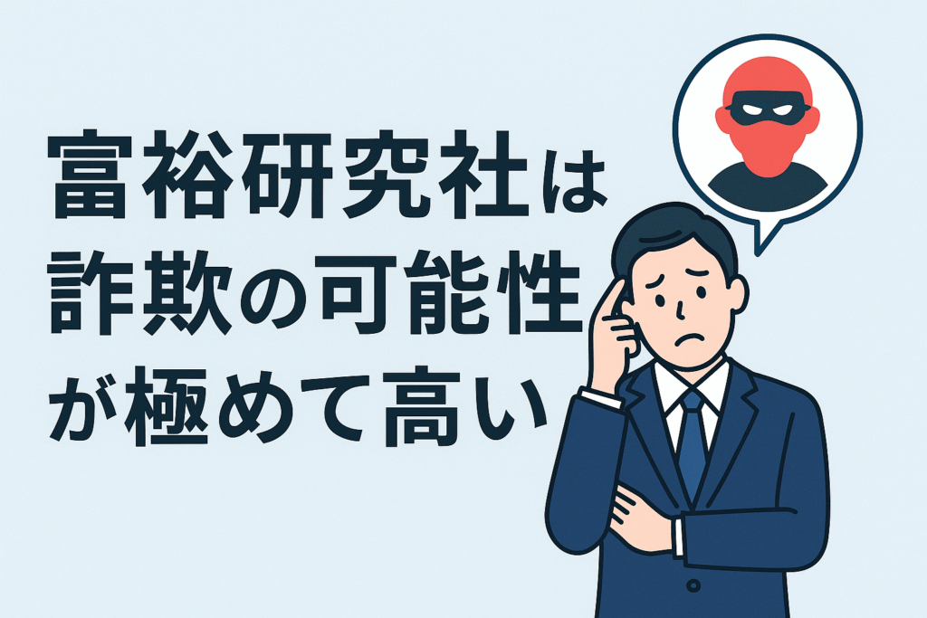 富裕研究社は詐欺の可能性が極めて高い