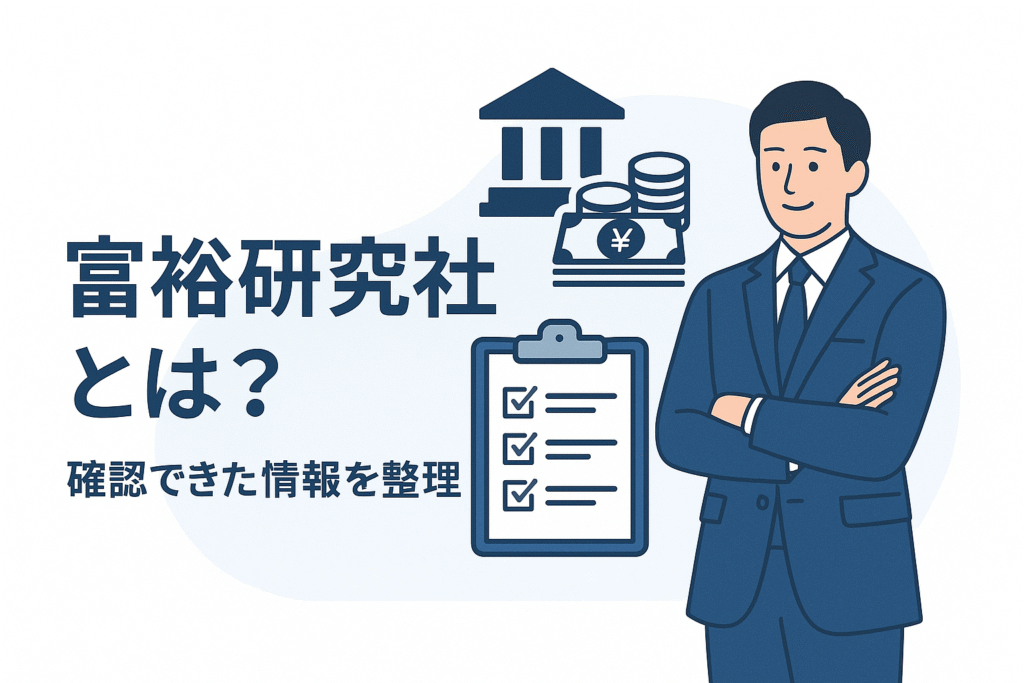 富裕研究社とは？確認できた情報を整理