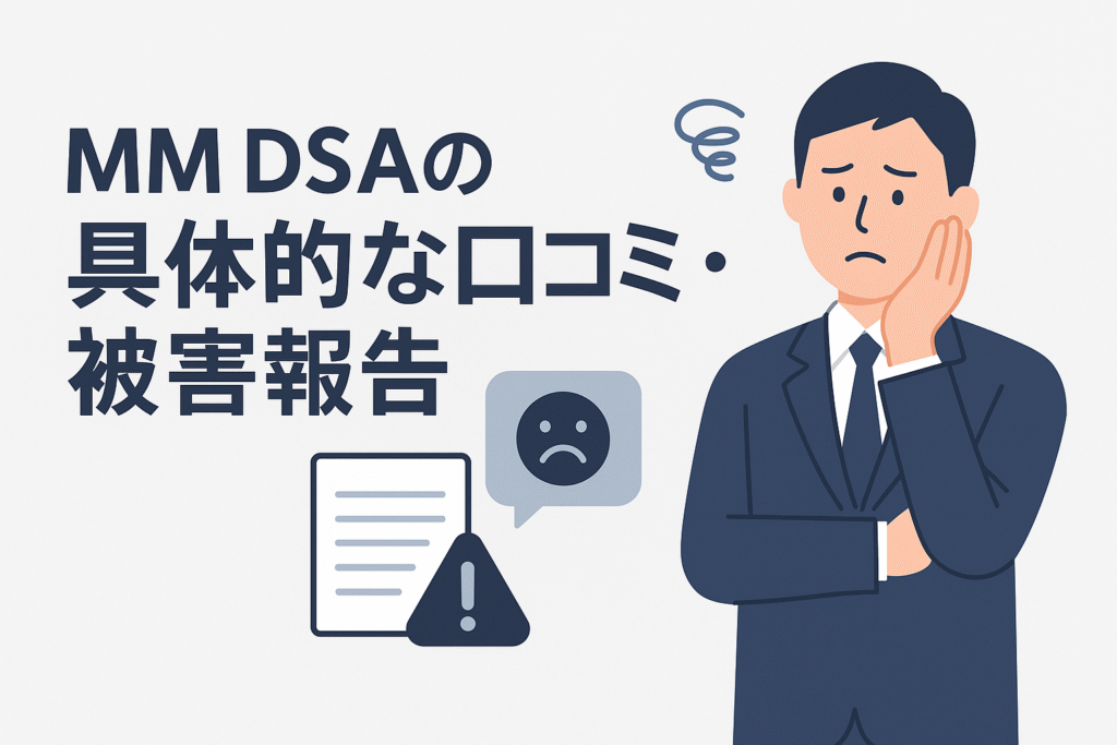 MM DSAの具体的な口コミ・被害報告