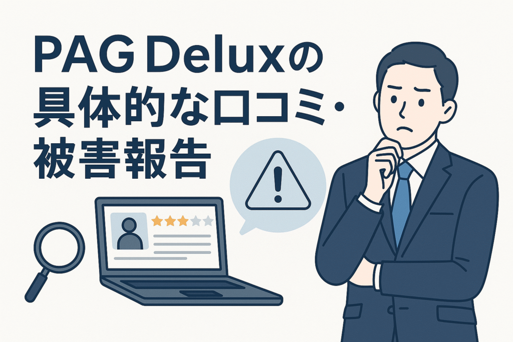 PAG Deluxの具体的な口コミ・被害報告