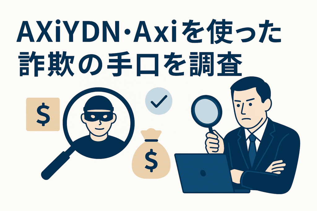 AXiYDN・Axiを使った詐欺の手口を調査