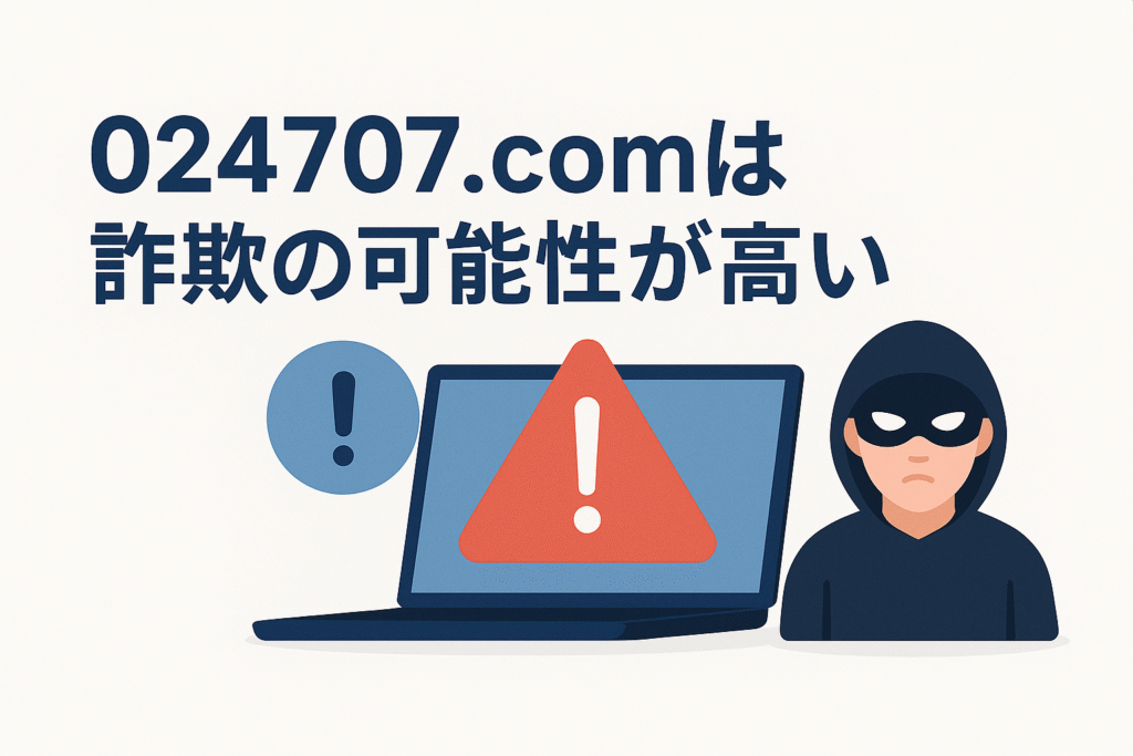 024707.comは詐欺の可能性が高い