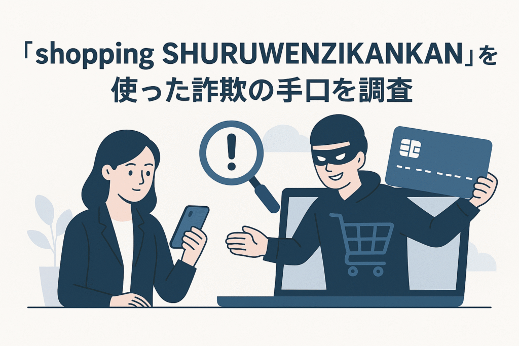 shopping SHURUWENZIKANKANを使った詐欺の手口を調査