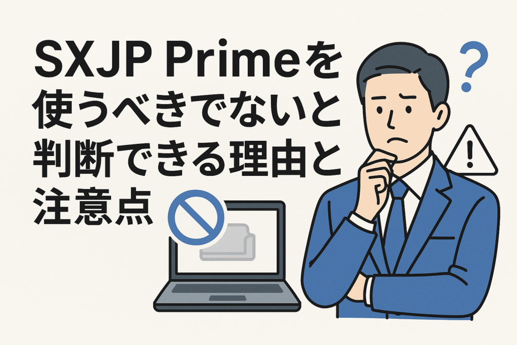 SXJP Primeを使うべきでないと判断できる理由と注意点